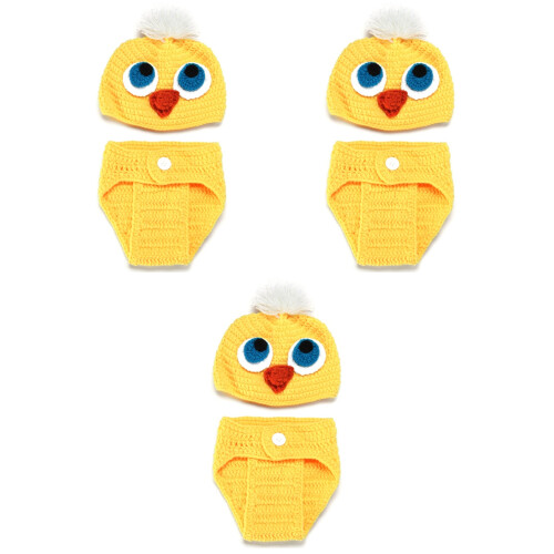 3 Piezas Disfraz Ganchillo Bebé Recién Nacido 2