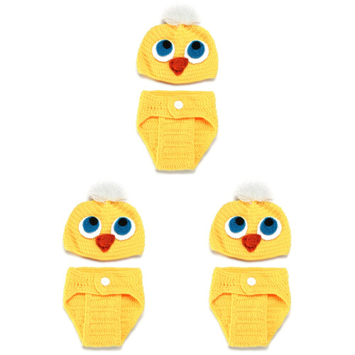 3 Piezas Disfraz Ganchillo Bebé Recién Nacido 1