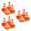 42 Pièces Cônes De Miniatures En Plastique Orange Pour Simulation 6