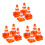 42 Pièces Cônes De Miniatures En Plastique Orange Pour Simulation 7