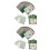 2Ensembles Cartes Jeu Papier Durable Thème Noël Coloré 7