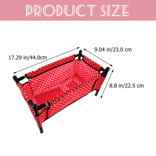 One Set Miniature Doll Bed Crib For Doll House Sleeping 2