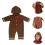 2 Pièces Combinaison Polyester Déguisement Bébé 9