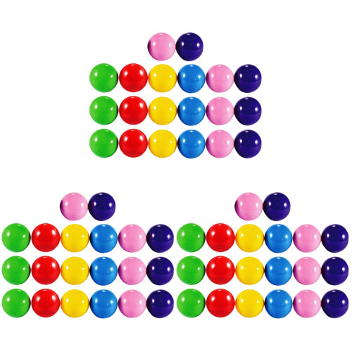 60 Pièces Balles De Jeu De Hasard Creuses Colorées Pour 2