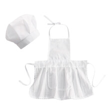 3 Pièces Accessoires Photo - Chapeau Tablier Bébé Fille S