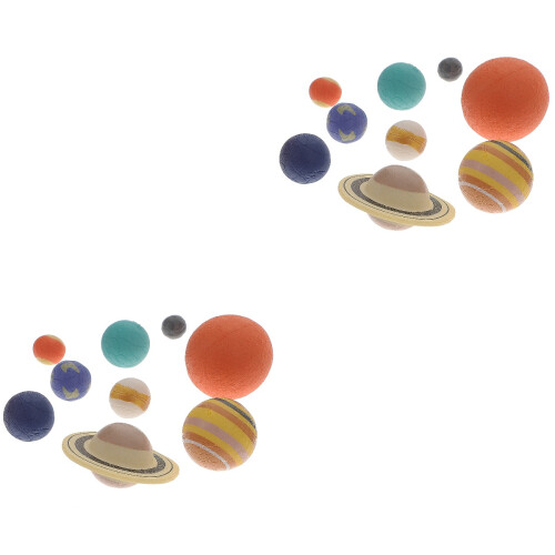 2 Sets Planet Model Solar System Educational Toy For Astronomy Lovers 2