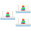 3 Sets Kids Stackable Tower Stacking Toy Educational 6