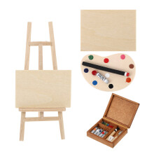 12 Pcs Miniature Wooden Easel Oil Painting Watercolor Box
