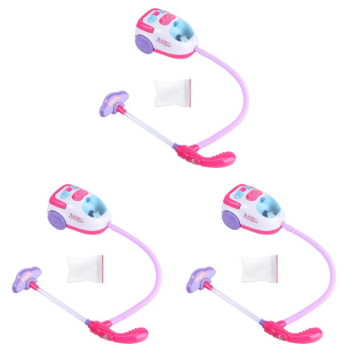 3 Pcs Dust Catcher Toy Vacuum Cleaner Educational Set 2