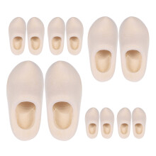 6 Paia Scarpe Legno Miniatura, Ciabatte Olandesi Non Finite, 3 E 4 Cm