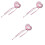 3Pz Bacchette Cuore Rosa Con Paillettes Per E Party 3