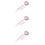3Pz Bacchette Cuore Rosa Con Paillettes Per E Party 8