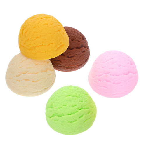 5Pcs Fake Ice Cream Realistic Dessert Model