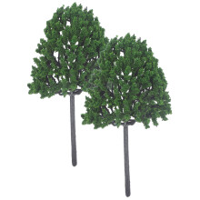 2St Trämodell Tåg Med Trädetaljer För Diorama Järnvägslandskap DIY