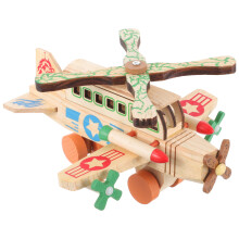 4Pcs Färgglada Trähelikopter Modell För Barn