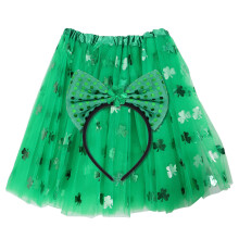 One Set St Patricks Day Kids Skirt Festival Hair Accessory