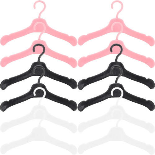 60Pcs Doll Clothes Holders Little Hangers Storage Racks
