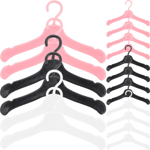 60Pcs Doll Clothes Holders Little Hangers Storage Racks 1