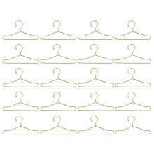 20 Pcs Metal Mini Doll Clothes Hangers Durable Rack