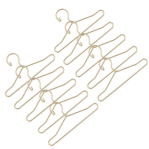 20 Pcs Metal Mini Doll Clothes Hangers Durable Rack 1