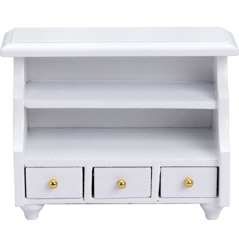 Photos - Other Toys 3Pcs Wood Miniature Storage Cabinet Cupboard Decoration