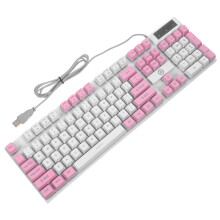 Gaming Keyboard 104 Keys RGB Full Size Pink