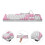 Gaming Keyboard 104 Keys RGB Full Size Pink 11