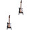 2 Pezzi Mini Chitarra Elettrica 10 Cm Nero Con Scatola 3