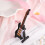 2 Pezzi Mini Chitarra Elettrica 10 Cm Nero Con Scatola 11
