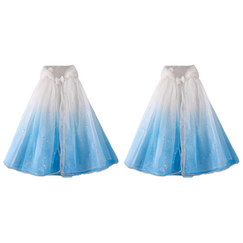 2Pz Bambini Cape Viola Rosso Luccicante Per Giochi E Feste 2