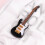 2 Pezzi Mini Chitarra Elettrica 10 Cm Nero Con Scatola 8