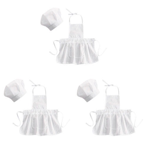 3 Pezzi Fotografia Neonato Cappello Grembiule Stile 1
