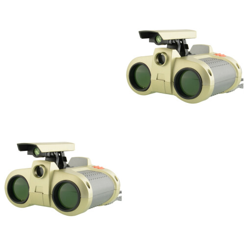 2 Pezzi 4X30 Notturno Telescopio Binocolo Con Luce Spot Pop-Up 2
