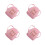 4Pz Mini Rosa in Tessuto Per Con Portamonete 9