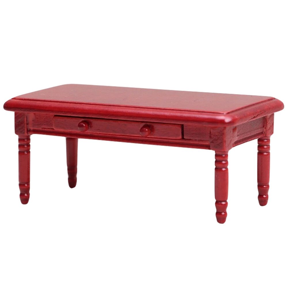 2 Sztuki Dla Domku Lalek MałY Stolik Drewniany Stolik Miniaturka-image