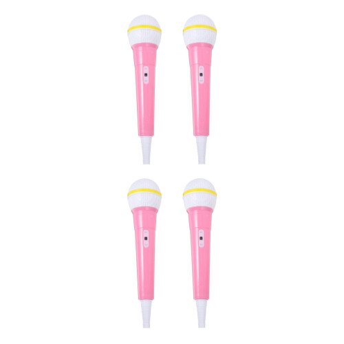 4 Stuks Premium Microfoon Speelgoed Podium Kostuumfeest 2