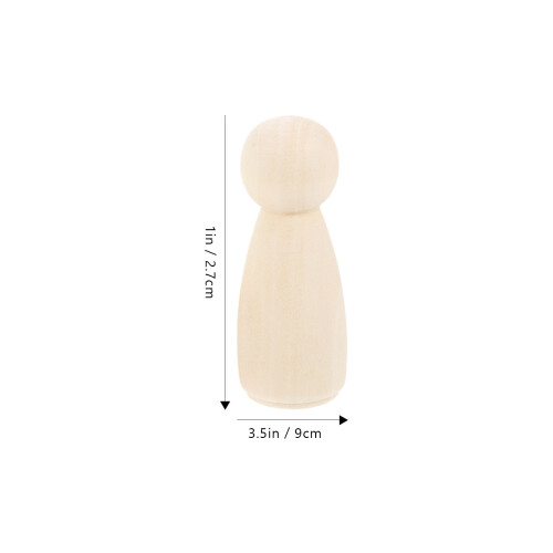 1 Set Av Diy Träklämmafigurer Med Hattar 1