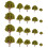 20Pcs Modell Landskaps Trägul Landskapsdesign Rekvisita 3Cm-8Cm ( ) 1
