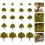 20Pcs Modell Landskaps Trägul Landskapsdesign Rekvisita 3Cm-8Cm ( ) 5