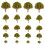 20Pcs Modell Landskaps Trägul Landskapsdesign Rekvisita 3Cm-8Cm ( ) 8