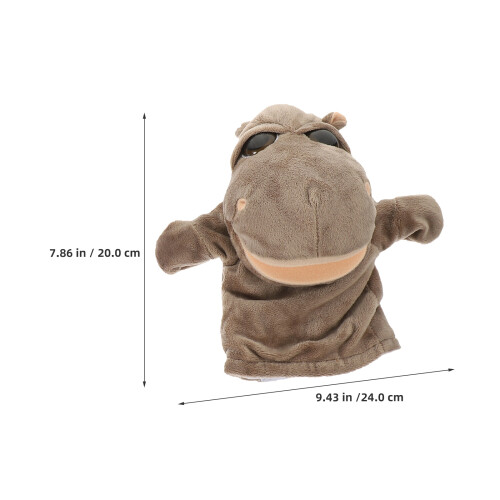 Hippo Handsdocka: Plushdjur Lekplastsak För Barn 1