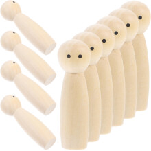 10Pcs Oavslutad Trädocka Diy Målning Heminredning