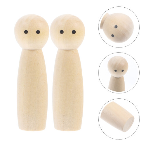 10Pcs Oavslutad Trädocka Diy Målning Heminredning 2
