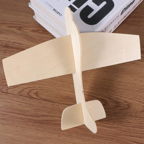 10Pcs Träflygplan Modell Lägg Diy Målning Barnlekstas Present 2