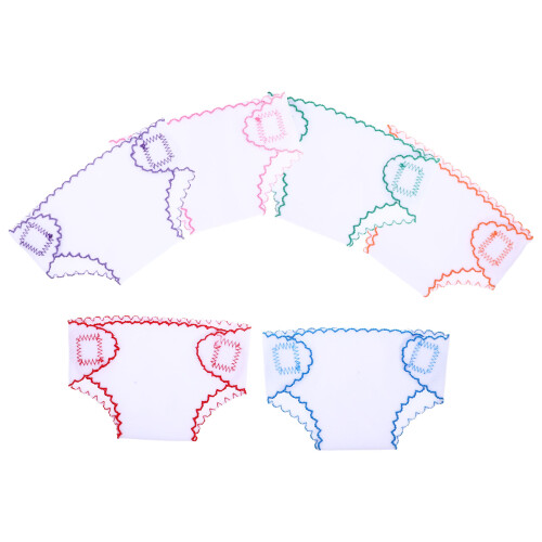 6Pcs Bebisdockor Barnvagnar Dockkläder Tillbehör Tygblöja