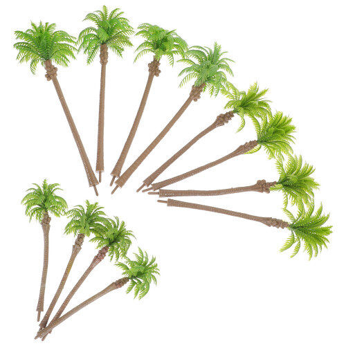 12St Miniatyrscen Landskaps Palmträd Sandlåda