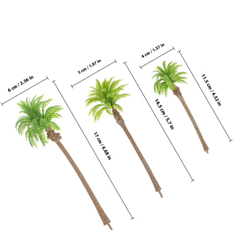 12St Miniatyrscen Landskaps Palmträd Sandlåda 1