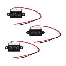 3Pcs Mini Medidor Digital De Tensão Dc 0,28" Dois Fios 3,0V-30V