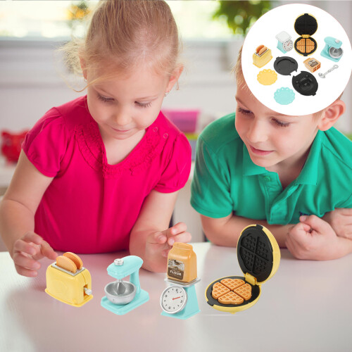 1 Set Simulerad Köksutrustning Maskinlek Leksak Mini Bostad Layout 2