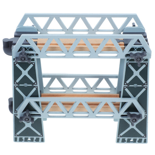 4St Träbron Överfartmodell För Tågspår Rekvisita